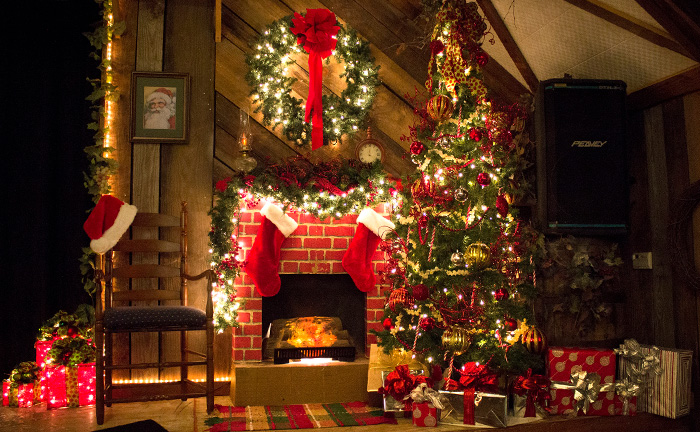 Christmas Stockings on Fireplace