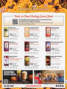 Trick or Treat Tasting Sheet